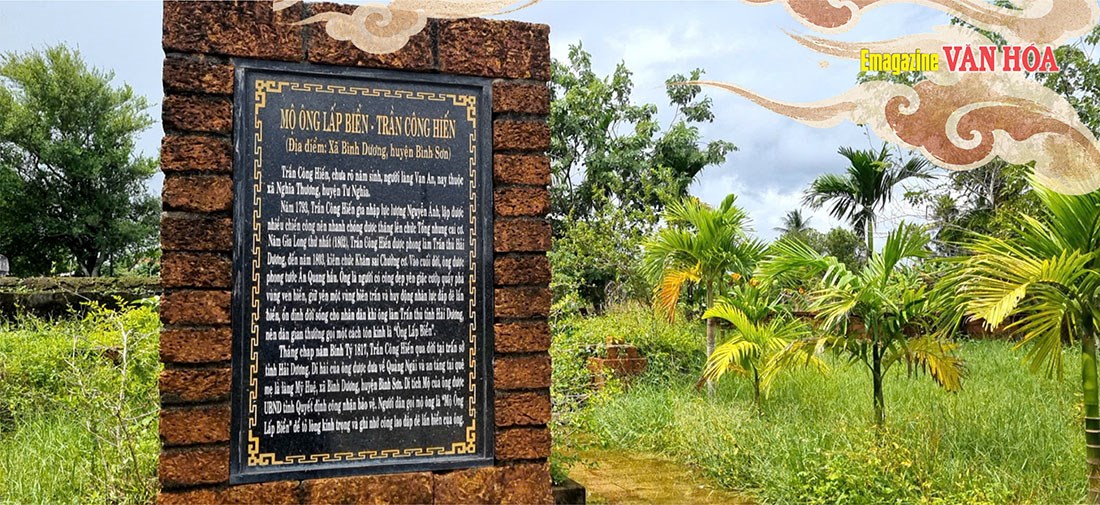 Mộ ông Lập Biển Trần Công Hiến tại xã Bình Dương, huyện Bình Sơn,