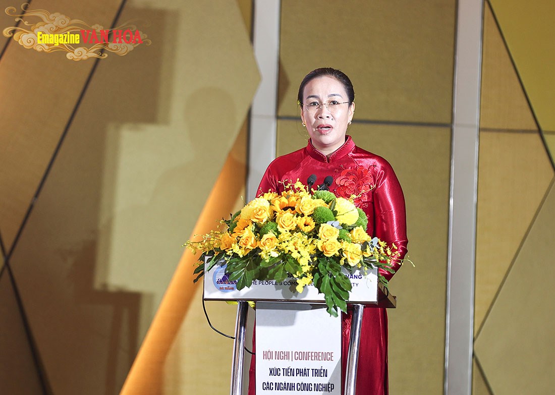 Đại diện lãnh đạo phát biểu tại hội nghị xúc tiến phát triển các ngành công nghiệp văn hóa Đà Nẵng