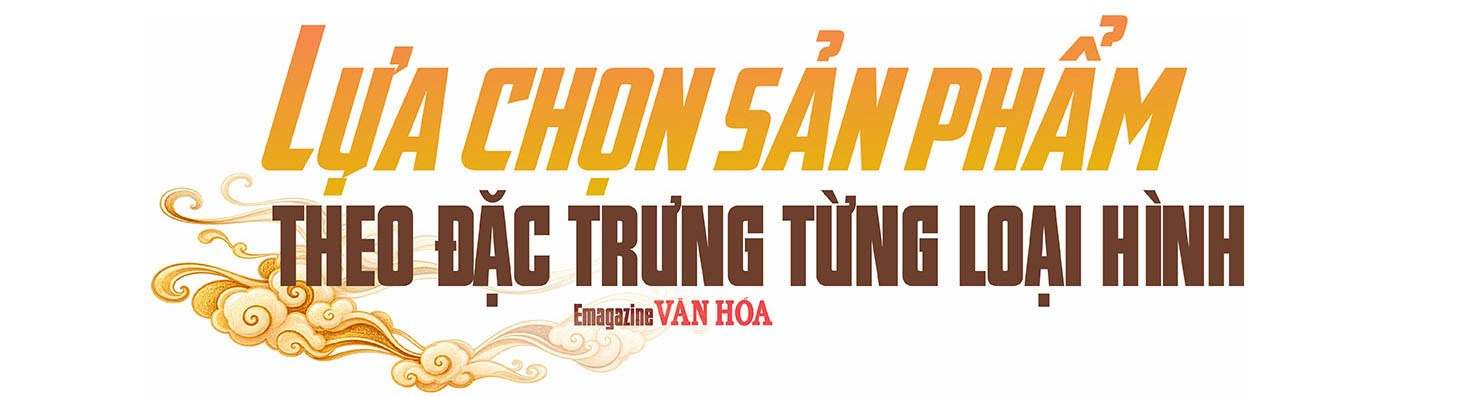 Tiêu đề nội dung về lựa chọn sản phẩm theo đặc trưng từng loại hình nghệ thuật