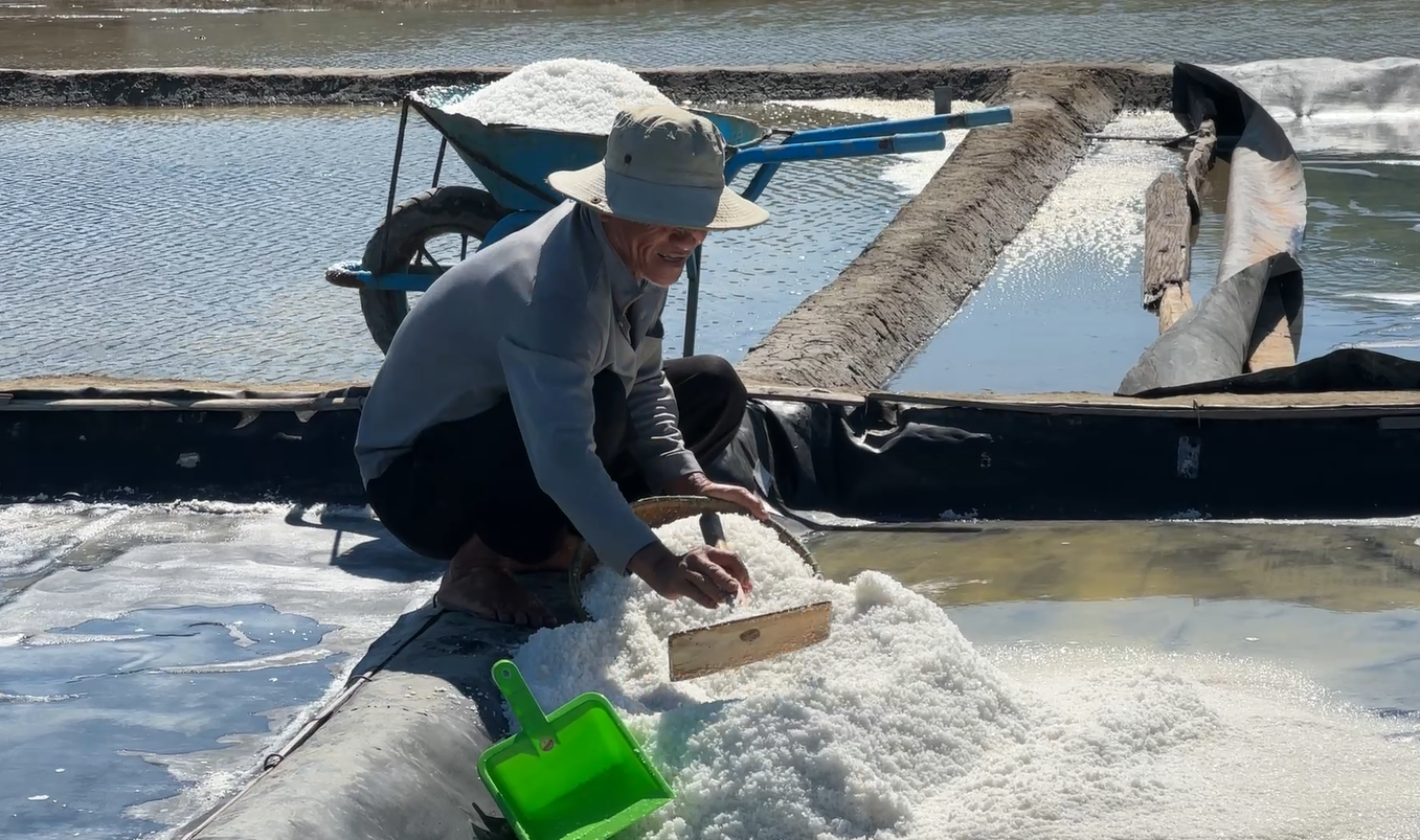 Vẻ đẹp lao động trên đồng muối Sa Huỳnh - ảnh 3