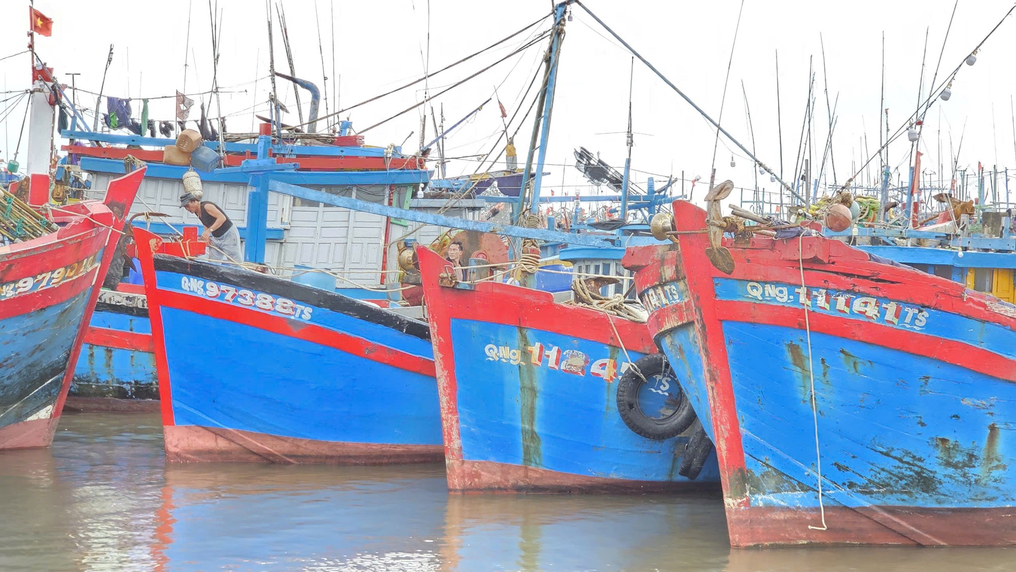 Bảo đảm an toàn cho tàu cá tại nơi tránh trú bão Fengshen - ảnh 1
