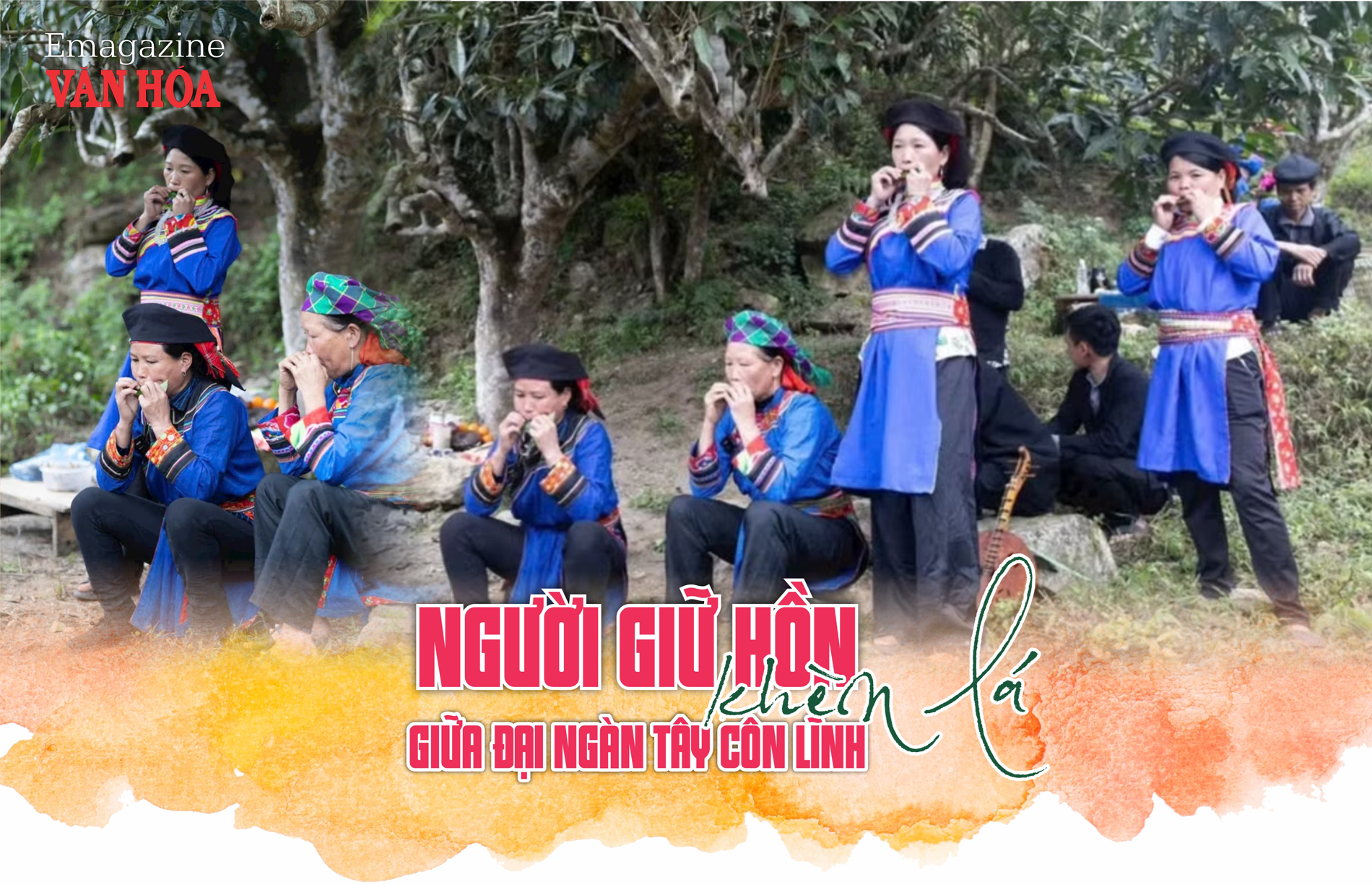 Người Cơ Lao biểu diễn khèn lá giữa đại ngàn Tây Côn Lĩnh ở Tuyên Quang