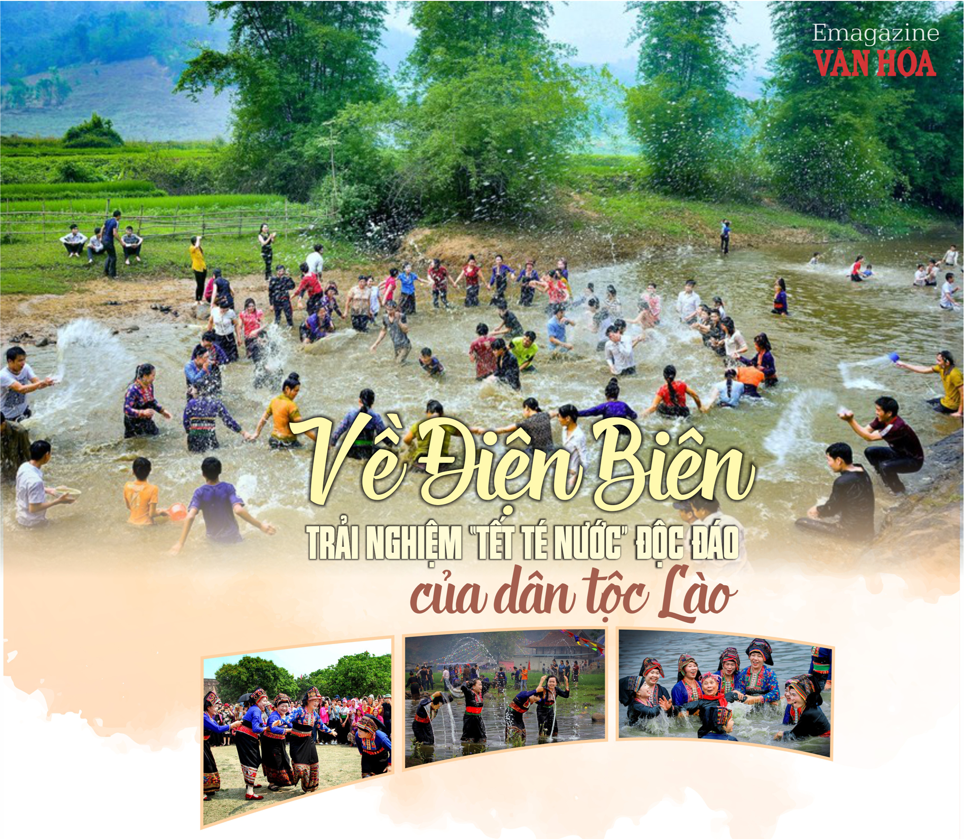 Toàn cảnh khai mạc Lễ hội Tết té nước Bun Huột Nặm tại xã Núa Ngam Điện Biên năm 2026