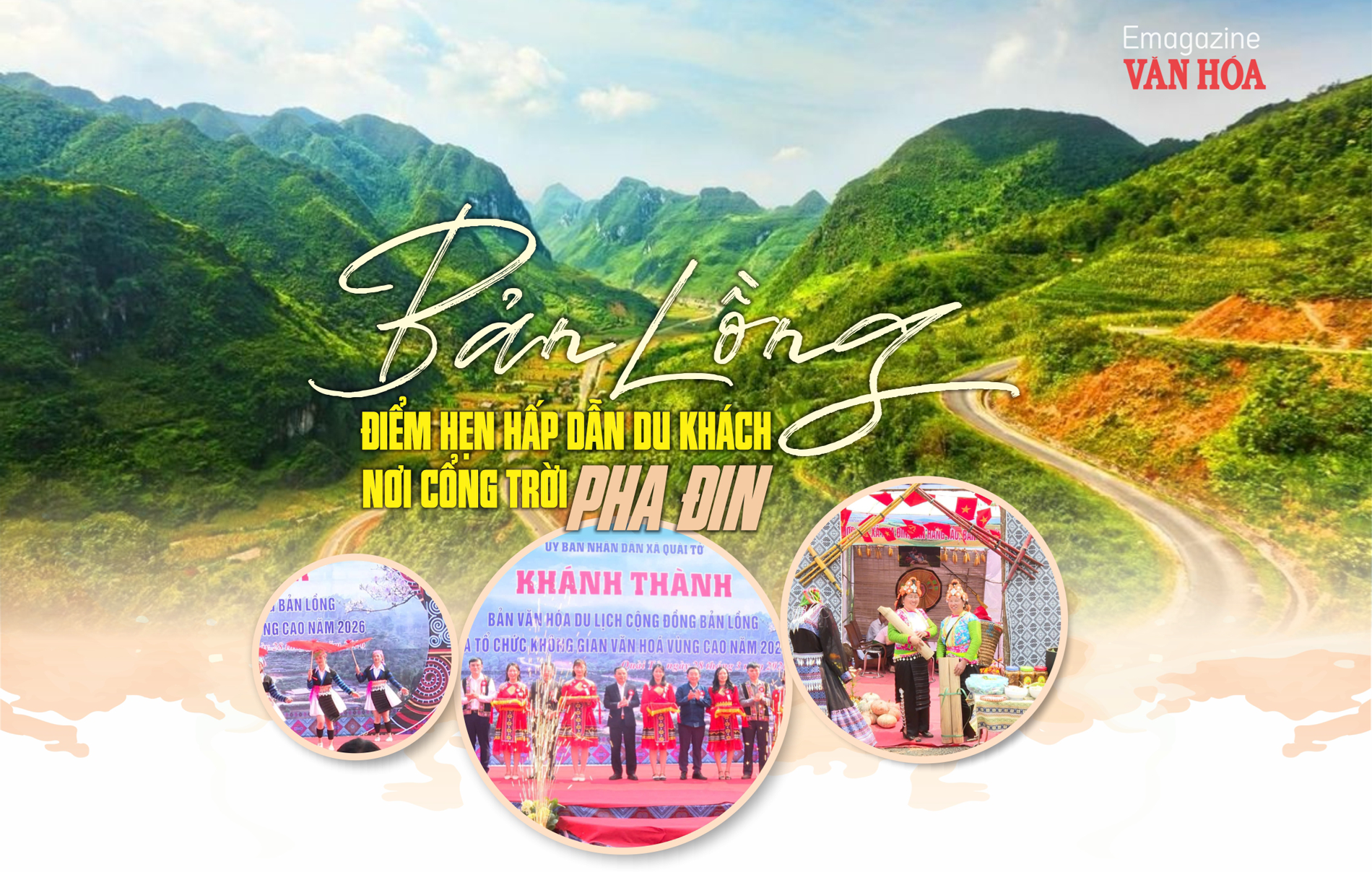 Toàn cảnh Bản Lồng – điểm du lịch cộng đồng trên đỉnh đèo Pha Đin, tỉnh Điện Biên