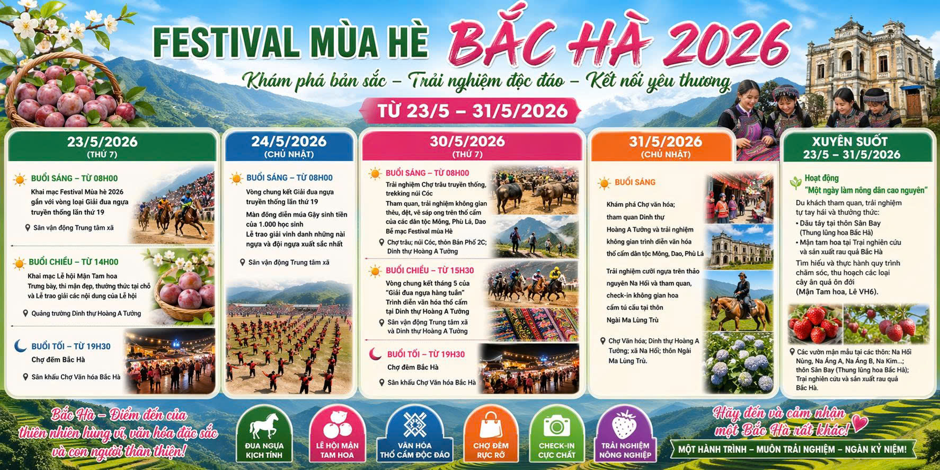 Festival Vang xa vó ngựa cao nguyên Bắc Hà 2026