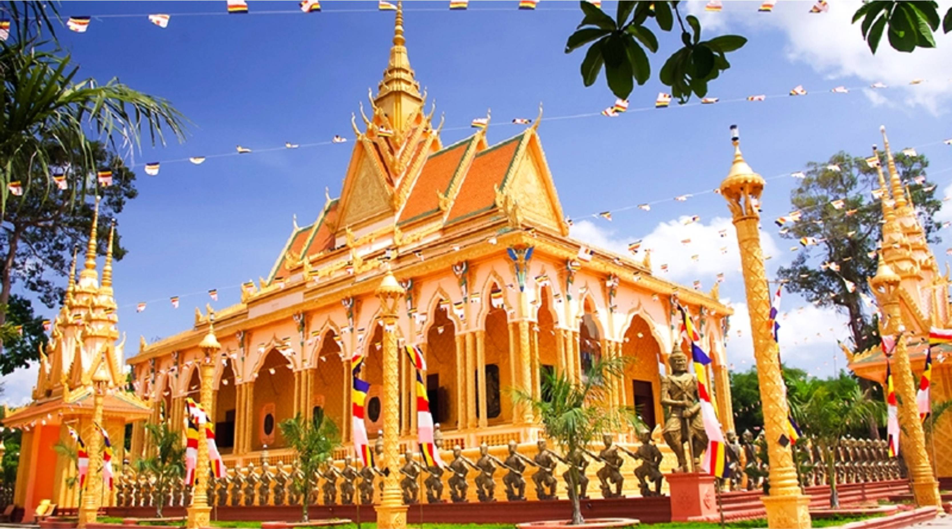 Kiến trúc chùa Khmer tiêu biểu gắn với bản sắc văn hóa truyền thống đồng bào Khmer