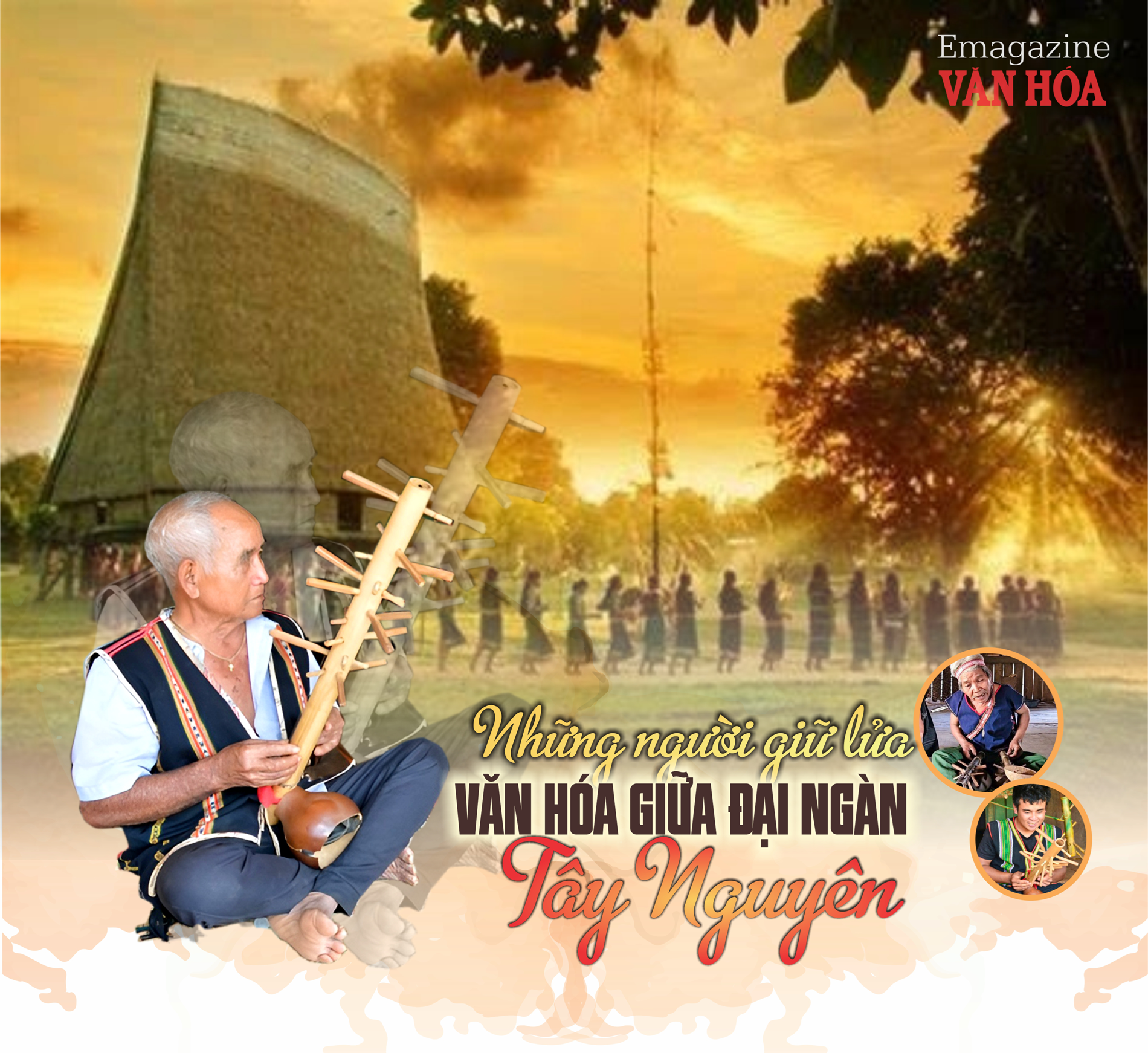 nghe nhan Ro Cham Nha bieu dien dan ca Jrai cong chieng Tay Nguyen xa Ia Phi Gia Lai