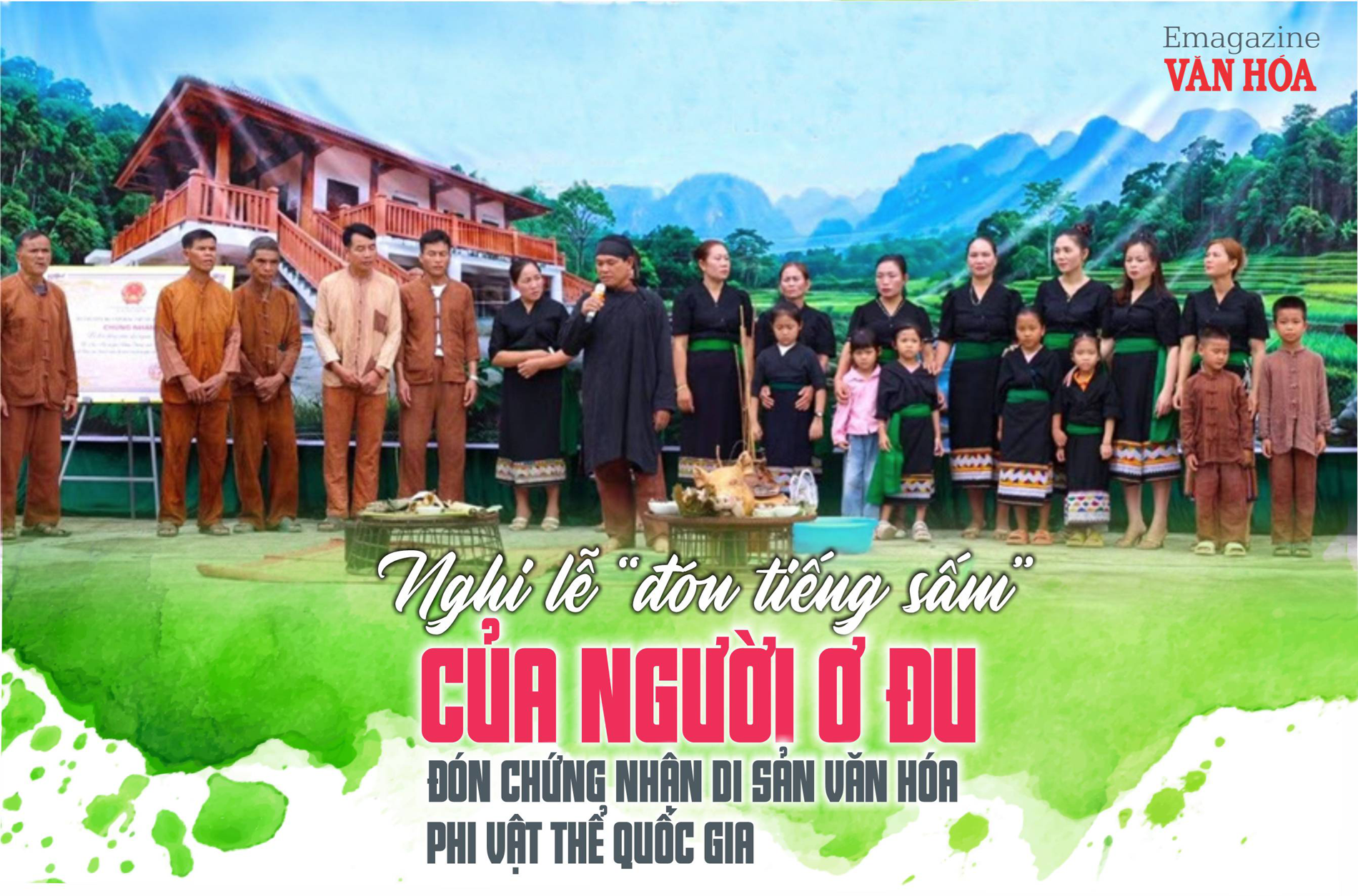 Nghi lễ đón tiếng sấm của người Ơ Đu đón chứng nhận di sản văn hóa phi vật thể quốc gia tại Nghệ An