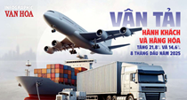 (Infographic) Vận tải Việt Nam tăng tốc trong 8 tháng đầu năm 2025