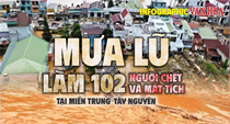 (Infographic) Mưa lũ miền Trung – Tây Nguyên: 102 người chết và mất tích, thiệt hại nặng nề