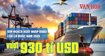 (Infographic) Xuất nhập khẩu năm 2025 tăng 18,2%, lần đầu vượt mốc 930 tỉ USD