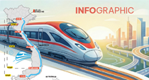 (Infographic) Dự án đường sắt tốc độ cao trên trục Bắc - Nam đang triển khai thế nào?