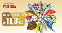 (Infographic) Xuất khẩu thủy sản năm 2025 đạt 11,3 tỉ USD, tăng trưởng 12,4%