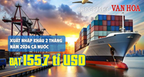(Infographic) Xuất nhập khẩu 2 tháng đầu năm đạt 155,7 tỉ USD, Việt Nam nhập siêu 2,98 tỉ USD
