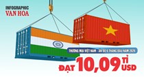 Kim ngạch thương mại Việt Nam - Ấn Độ đạt 10,09 tỉ USD sau 6 tháng