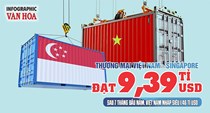 Việt Nam - Singapore đạt 9,39 tỉ USD, nhập siêu 1,46 tỉ USD