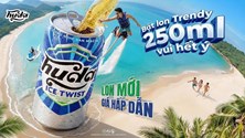 Bật lon trendy 250ml vui hết ý: Huda Ice Twist tung diện mạo mới khuấy động mùa hè