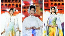 Dàn hoa hậu tỏa sáng trong bộ sưu tập áo dài của NTK Việt Hùng