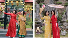 Du xuân trong tà áo dài, gìn giữ nét đẹp ngày Tết Việt