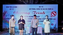 Lai Châu: Biểu diễn nghệ thuật tuyên truyền về phòng, chống tác hại của thuốc lá