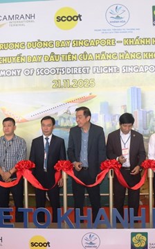Khánh Hòa: Khai trương đường bay thẳng Singapore – Cam Ranh