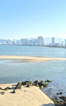 Kỳ ảo “đảo cát” trắng mịn hiện hình giữa lòng vịnh Nha Trang