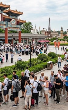 Công viên Thế giới Bắc Kinh “vỡ trận” vì miễn phí vé vào cửa