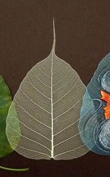 Biến lá bồ đề thành tác phẩm nghệ thuật giá trị