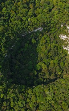Bên trong hố sụt hơn 2ha giữa rừng Phong Nha - Kẻ Bàng có gì?