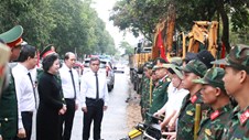Triển khai khai quật khu vực nghi có mộ liệt sĩ tập thể trên đường Trường Chinh