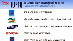 PVN đứng đầu, PV GAS đứng thứ 5 trong Top 500 doanh nghiệp lợi nhuận tốt nhất Việt Nam 2018