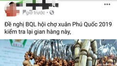 Thu hồi móc khoá in hình đường lưỡi bò trong hội chợ xuân Phú Quốc