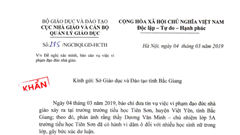 Bộ GD&ĐT đề nghị xác minh vụ việc dâm ô học sinh tại Bắc Giang