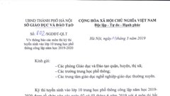 Hà Nội công bố môn thi thứ 4 vào lớp 10 năm học 2019 - 2020