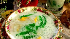 Ngày nắng làm chè thạch trà xanh trái cây mát lạnh, ăn đã khát