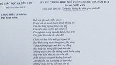 Đề thi môn Ngữ văn có sự phân hóa cao