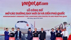 Góp phần kêu gọi đầu tư vào Kiên Giang, Vietjet công bố kế hoạch khai thác loạt đường bay mới tới Phú Quốc