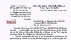Văn bản giả mạo Sở GD&ĐT Đà Nẵng thông báo cho học sinh nghỉ học do bão