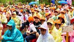 Quảng Nam: Gần 500 học sinh, giáo viên diễn tập ứng phó sóng thần