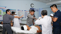 Diễn tập ngăn chặn các đối tượng gây rối bệnh viện