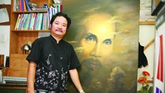 Người đam mê vẽ tranh Bác Hồ