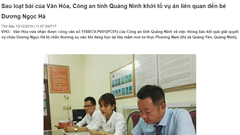 Công an tỉnh Quảng Ninh thông báo kết quả điều tra về vụ án cháu Dương Ngọc Hà