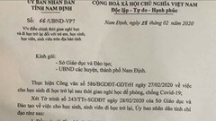 Học sinh Nam Định từ mầm non đến THCS nghỉ đến ngày 15.3