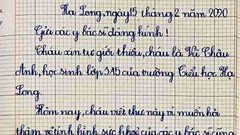 Học sinh lớp 3 viết thư động viên bác sĩ phòng, chống dịch Covid-19