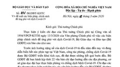 Bộ GD&ĐT đề xuất các biện pháp, chính sách để ứng phó với dịch Covid-19