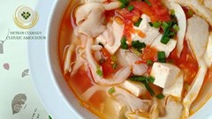 Đổi vị cuối tuần cùng món chay: Canh khuôn đậu tươi