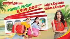 Ở nhà và gửi tặng người yêu thương “POWER PASS”, bay cả năm cùng Vietjet