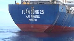 Bộ Tư lệnh Vùng Cảnh sát biển 2 tạm giữ một tàu chở hơn 3.500 tấn Ilmenit không đầy đủ hóa đơn, chứng từ