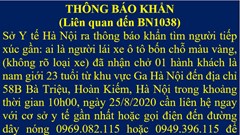 Hà Nội truy tìm người lái xe ô tô liên quan đến BN1038