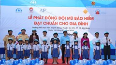 Phát động đội mũ bảo hiểm cho học sinh và giáo viên